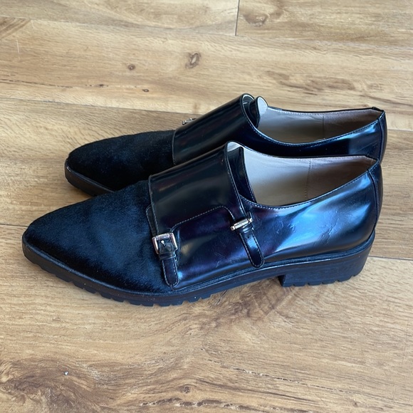 Michael Kors Collection black leather and calf hair shoes. Size 7 1/2 - Picture 3 of 5